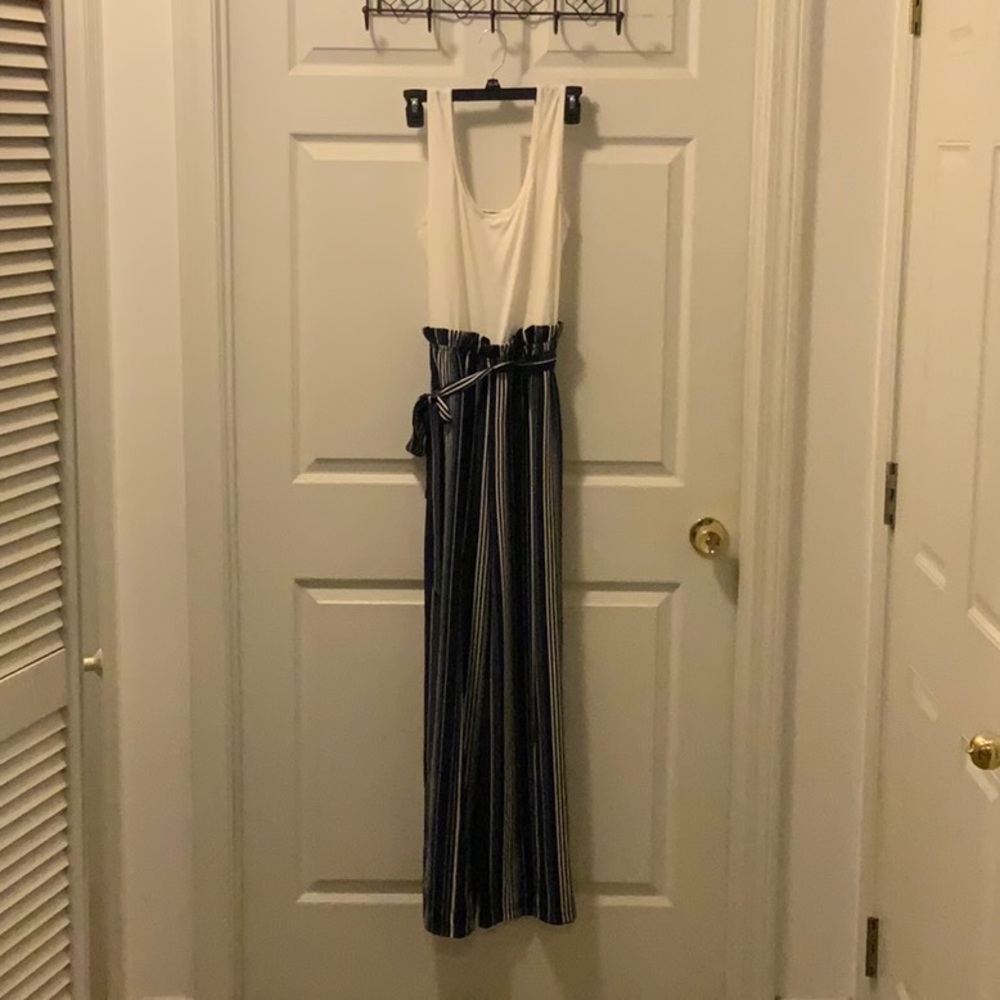 One piece tank top stove pipe leg jumpsuit
